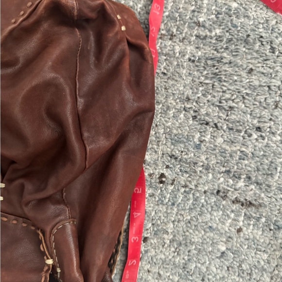 49 Square Miles Brown Distressed Leather Tote Bag - Picture 8 of 10